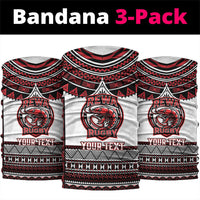 Fiji Rewa Rugby Custom Neck Gaiter Go Champions Fijian Tapa Pattern LT14 package One Size: 25*50cm White - Polynesian Pride