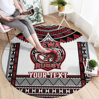 Fiji Rewa Rugby Custom Round Carpet Go Champions Fijian Tapa Pattern LT14 - Polynesian Pride