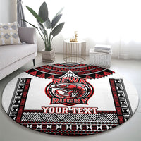 Fiji Rewa Rugby Custom Round Carpet Go Champions Fijian Tapa Pattern LT14 - Polynesian Pride