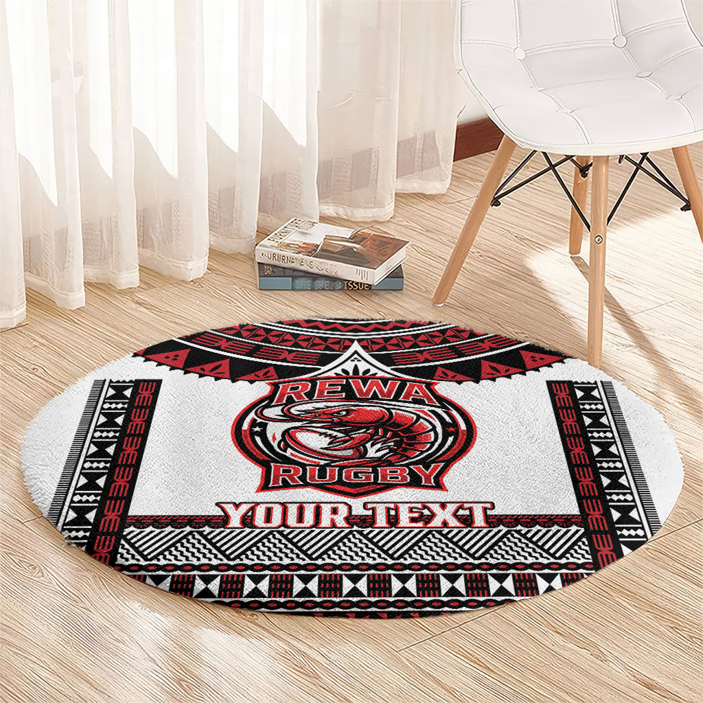 Fiji Rewa Rugby Custom Round Carpet Go Champions Fijian Tapa Pattern LT14 - Polynesian Pride