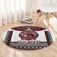 Fiji Rewa Rugby Custom Round Carpet Go Champions Fijian Tapa Pattern LT14 - Polynesian Pride