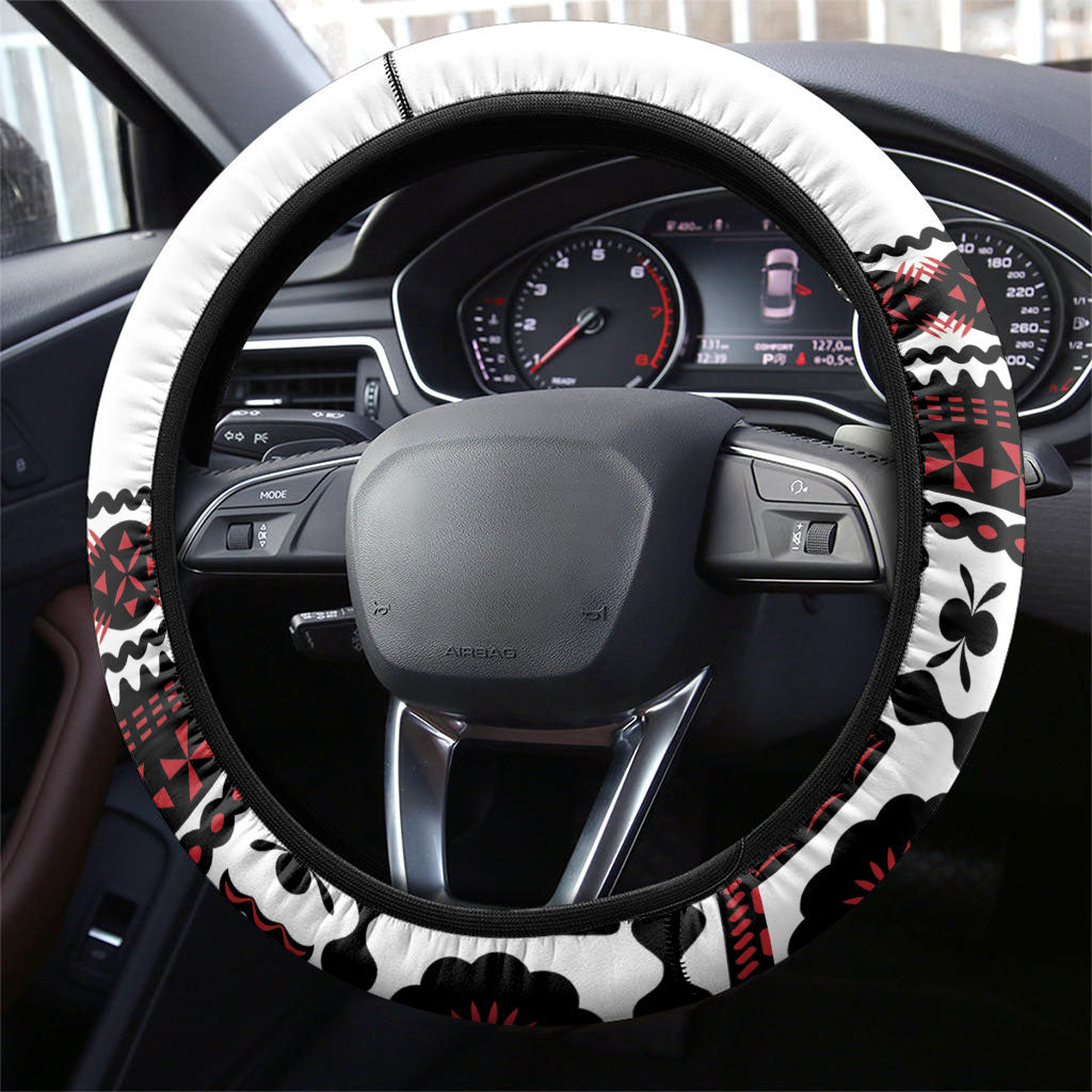 Fiji Rewa Rugby Steering Wheel Cover Go Champions Fijian Tapa Pattern LT14 - Polynesian Pride