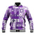 Hawaiian Quilt Baseball Jacket Tiki Tropical Retro Purple Version LT14 Unisex Purple - Polynesian Pride