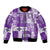 Hawaiian Quilt Bomber Jacket Tiki Tropical Retro Purple Version LT14 Unisex Purple - Polynesian Pride