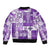 Hawaiian Quilt Bomber Jacket Tiki Tropical Retro Purple Version LT14 - Polynesian Pride