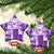 Hawaiian Quilt Ceramic Ornament Tiki Tropical Retro Purple Version LT14 Star Purple - Polynesian Pride