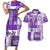 Hawaiian Quilt Couples Matching Short Sleeve Bodycon Dress and Hawaiian Shirt Tiki Tropical Retro Purple Version LT14 Purple - Polynesian Pride