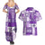 Hawaiian Quilt Couples Matching Summer Maxi Dress and Hawaiian Shirt Tiki Tropical Retro Purple Version LT14 - Polynesian Pride