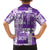 Hawaiian Quilt Family Matching Long Sleeve Bodycon Dress and Hawaiian Shirt Tiki Tropical Retro Purple Version LT14 - Polynesian Pride