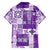 Hawaiian Quilt Family Matching Long Sleeve Bodycon Dress and Hawaiian Shirt Tiki Tropical Retro Purple Version LT14 - Polynesian Pride