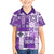 Hawaiian Quilt Family Matching Long Sleeve Bodycon Dress and Hawaiian Shirt Tiki Tropical Retro Purple Version LT14 Son's Shirt Purple - Polynesian Pride