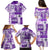 Hawaiian Quilt Family Matching Puletasi Dress and Hawaiian Shirt Tiki Tropical Retro Purple Version LT14 - Polynesian Pride