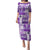 Hawaiian Quilt Family Matching Puletasi Dress and Hawaiian Shirt Tiki Tropical Retro Purple Version LT14 Mom's Dress Purple - Polynesian Pride