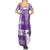 Hawaiian Quilt Family Matching Summer Maxi Dress and Hawaiian Shirt Tiki Tropical Retro Purple Version LT14 - Polynesian Pride