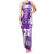 Hawaiian Quilt Family Matching Tank Maxi Dress and Hawaiian Shirt Tiki Tropical Retro Purple Version LT14 Mom's Dress Purple - Polynesian Pride