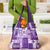 Hawaiian Quilt Grocery Bag Tiki Tropical Retro Purple Version