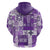 Hawaiian Quilt Hoodie Tiki Tropical Retro Purple Version LT14 - Polynesian Pride