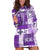 Hawaiian Quilt Hoodie Dress Tiki Tropical Retro Purple Version LT14 Purple - Polynesian Pride