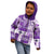 Hawaiian Quilt Kid Hoodie Tiki Tropical Retro Purple Version LT14 - Polynesian Pride