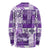 Hawaiian Quilt Long Sleeve Shirt Tiki Tropical Retro Purple Version LT14 - Polynesian Pride