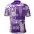 Hawaiian Quilt Polo Shirt Tiki Tropical Retro Purple Version LT14 - Polynesian Pride