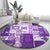 Hawaiian Quilt Round Carpet Tiki Tropical Retro Purple Version LT14 - Polynesian Pride