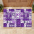 Hawaiian Quilt Rubber Doormat Tiki Tropical Retro Purple Version LT14 - Polynesian Pride