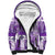 Hawaiian Quilt Sherpa Hoodie Tiki Tropical Retro Purple Version LT14 Unisex Purple - Polynesian Pride