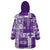 Hawaiian Quilt Wearable Blanket Hoodie Tiki Tropical Retro Purple Version LT14 - Polynesian Pride