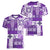 Hawaiian Quilt Women V Neck T Shirt Tiki Tropical Retro Purple Version LT14 - Polynesian Pride