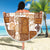 Hawaiian Quilt Beach Blanket Tiki Tropical Retro Brown Version LT14 - Polynesian Pride