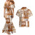 Hawaiian Quilt Couples Matching Mermaid Dress and Hawaiian Shirt Tiki Tropical Retro Brown Version LT14 - Polynesian Pride