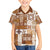 Hawaiian Quilt Family Matching Puletasi Dress and Hawaiian Shirt Tiki Tropical Retro Brown Version LT14 Son's Shirt Brown - Polynesian Pride