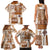 Hawaiian Quilt Family Matching Tank Maxi Dress and Hawaiian Shirt Tiki Tropical Retro Brown Version LT14 - Polynesian Pride