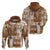 Hawaiian Quilt Hoodie Tiki Tropical Retro Brown Version LT14 - Polynesian Pride