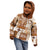 Hawaiian Quilt Kid Hoodie Tiki Tropical Retro Brown Version LT14 - Polynesian Pride