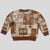 Hawaiian Quilt Kid Ugly Christmas Sweater Tiki Tropical Retro Brown Version LT14 - Polynesian Pride