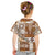 Hawaiian Quilt Kid T Shirt Tiki Tropical Retro Brown Version LT14 - Polynesian Pride