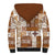 Hawaiian Quilt Sherpa Hoodie Tiki Tropical Retro Brown Version LT14 - Polynesian Pride