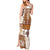 Hawaiian Quilt Tank Maxi Dress Tiki Tropical Retro Brown Version LT14 - Polynesian Pride