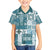 Hawaiian Quilt Family Matching Puletasi Dress and Hawaiian Shirt Tiki Tropical Retro Dark Cyan Version LT14 Son's Shirt Dark Cyan - Polynesian Pride