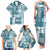 Hawaiian Quilt Family Matching Tank Maxi Dress and Hawaiian Shirt Tiki Tropical Retro Dark Cyan Version LT14 - Polynesian Pride