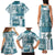 Hawaiian Quilt Family Matching Tank Maxi Dress and Hawaiian Shirt Tiki Tropical Retro Dark Cyan Version LT14 - Polynesian Pride