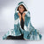 Hawaiian Quilt Hooded Blanket Tiki Tropical Retro Dark Cyan Version LT14 - Polynesian Pride