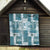 Hawaiian Quilt Quilt Tiki Tropical Retro Dark Cyan Version LT14 - Polynesian Pride