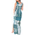 Hawaiian Quilt Tank Maxi Dress Tiki Tropical Retro Dark Cyan Version LT14 - Polynesian Pride