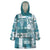 Hawaiian Quilt Wearable Blanket Hoodie Tiki Tropical Retro Dark Cyan Version LT14 One Size Dark Cyan - Polynesian Pride