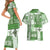 Hawaiian Quilt Couples Matching Short Sleeve Bodycon Dress and Hawaiian Shirt Tiki Tropical Retro Green Version LT14 - Polynesian Pride