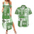 Hawaiian Quilt Couples Matching Summer Maxi Dress and Hawaiian Shirt Tiki Tropical Retro Green Version LT14 Green - Polynesian Pride