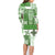 Hawaiian Quilt Family Matching Long Sleeve Bodycon Dress and Hawaiian Shirt Tiki Tropical Retro Green Version LT14 - Polynesian Pride